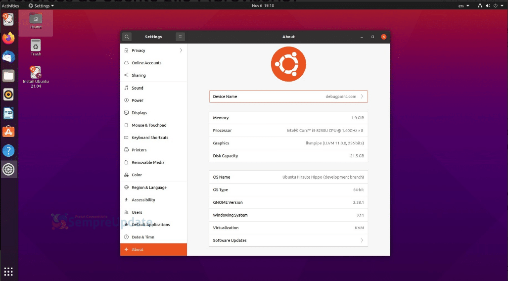 Ubuntu 21.04 vai expandir o uso de atualizações de pacote em fases