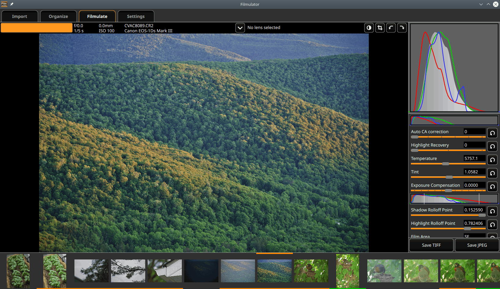 Filmulator: um editor de imagens simples e de código aberto para Linux