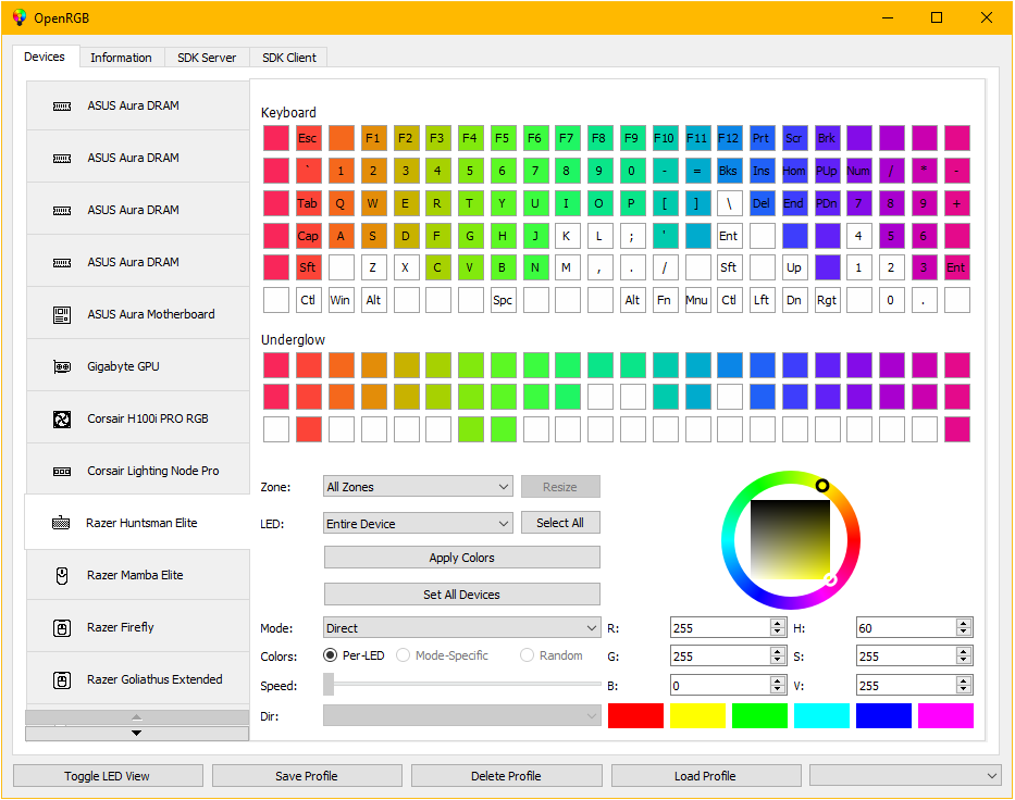 OpenRGB: controle de iluminação RGB de código aberto para teclados, ventiladores e mouses