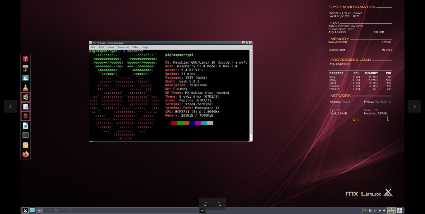 MX Linux Fluxbox Respin lançado oficialmente para Raspberry Pi