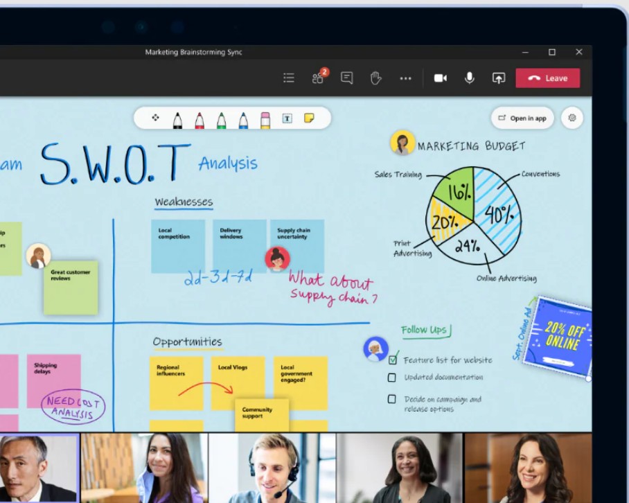 Microsoft Whiteboard agora está disponível na Play Store!