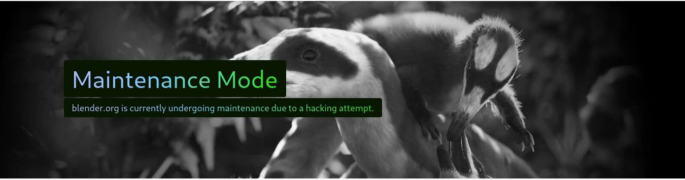 Site do Blender entra em manutenção após tentativa de hacking