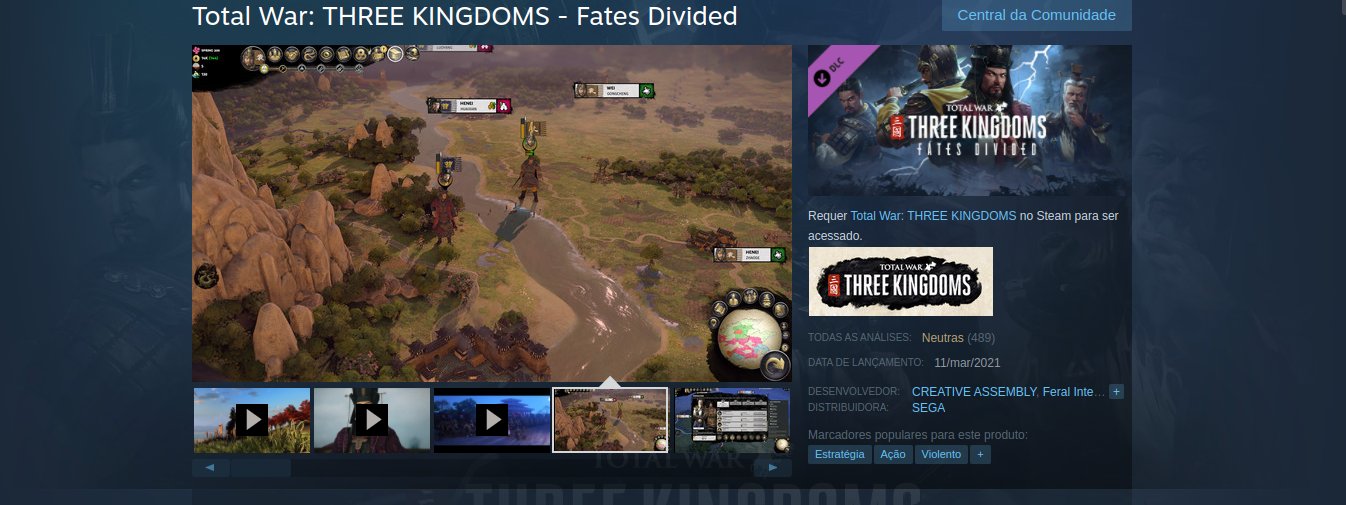 Total War: THREE KINGDOMS - Fates Divided DLC já está disponível para Linux