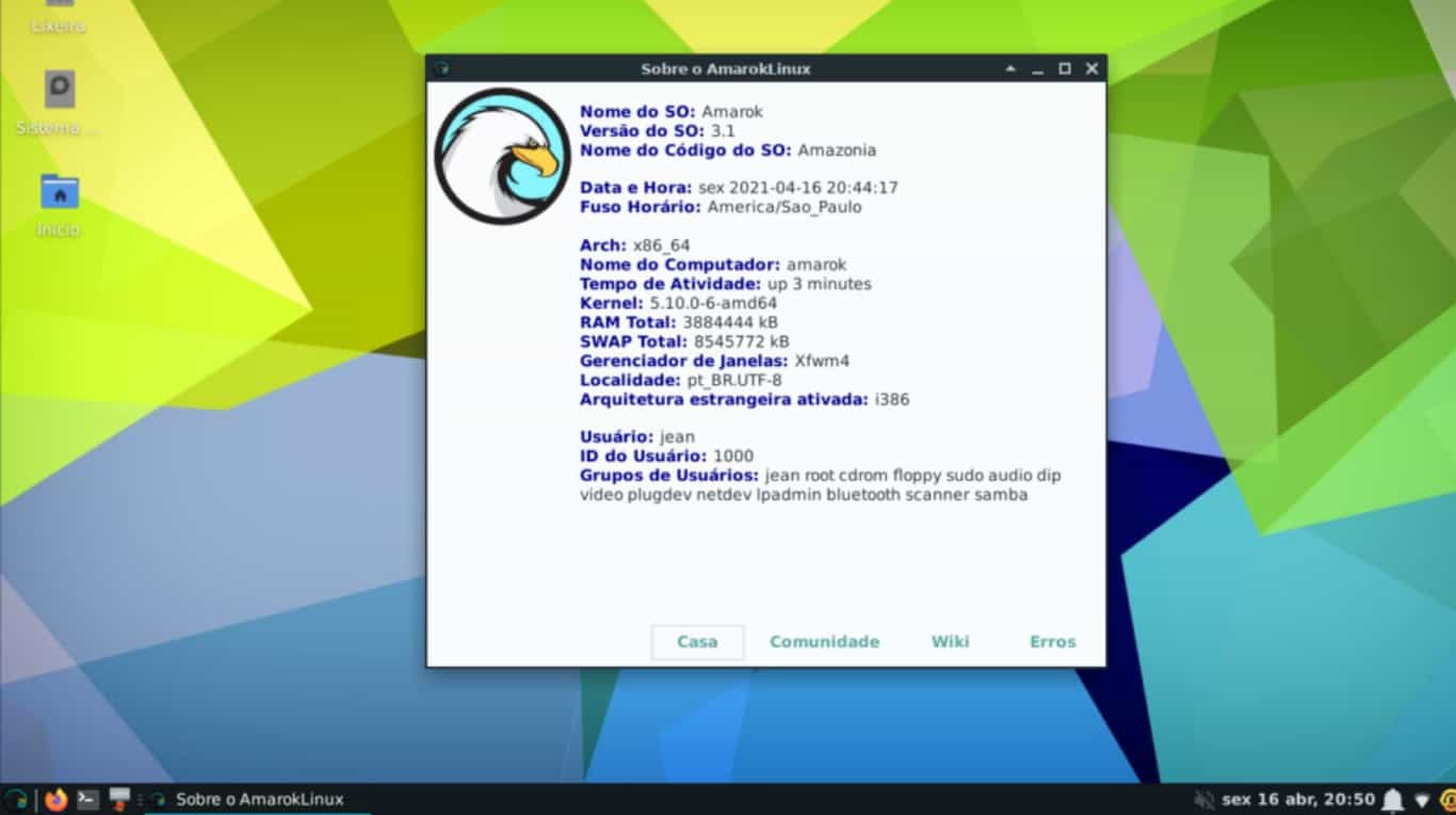 Distribuição brasileira Amarok Linux lança versão 3.1