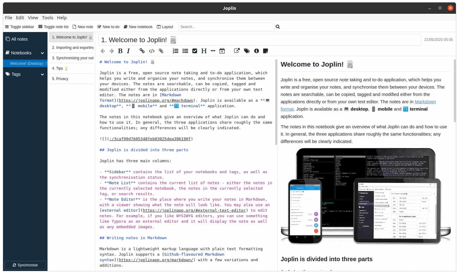 como-instalar-o-joplin-desktop-uma-alternativa-ao-evernote-no-ubuntu-linux-mint-fedora-debian