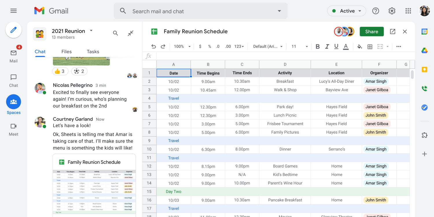 Gmail web recebe redesenho de navegação e 'Salas' de bate-papo agora são chamadas de 'Spaces'