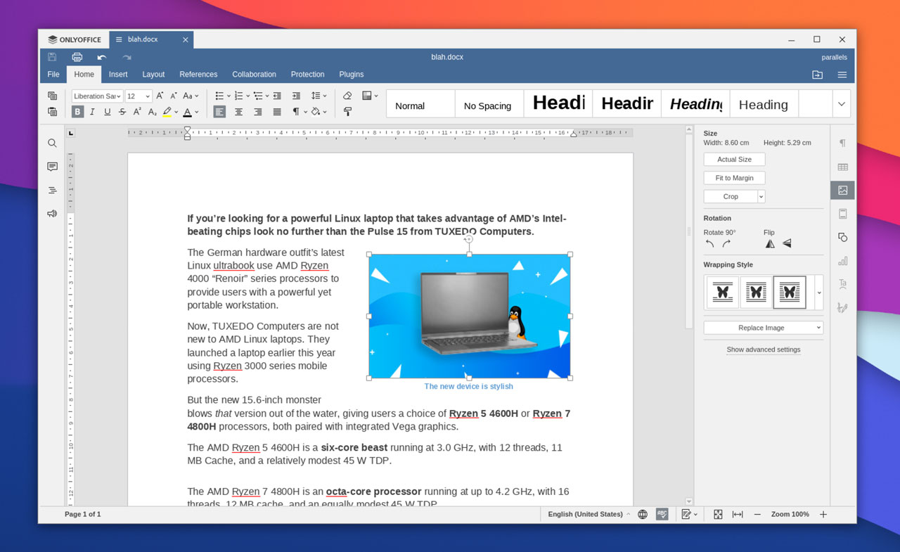 ONLYOFFICE 6.3 lançado com tema escuro e escala fracionária