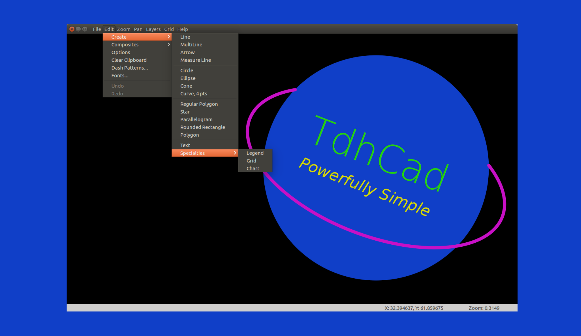 como-instalar-o-tdhcad-um-aplicativo-de-graficos-vetoriais-no-ubuntu-linux-mint-fedora-debian