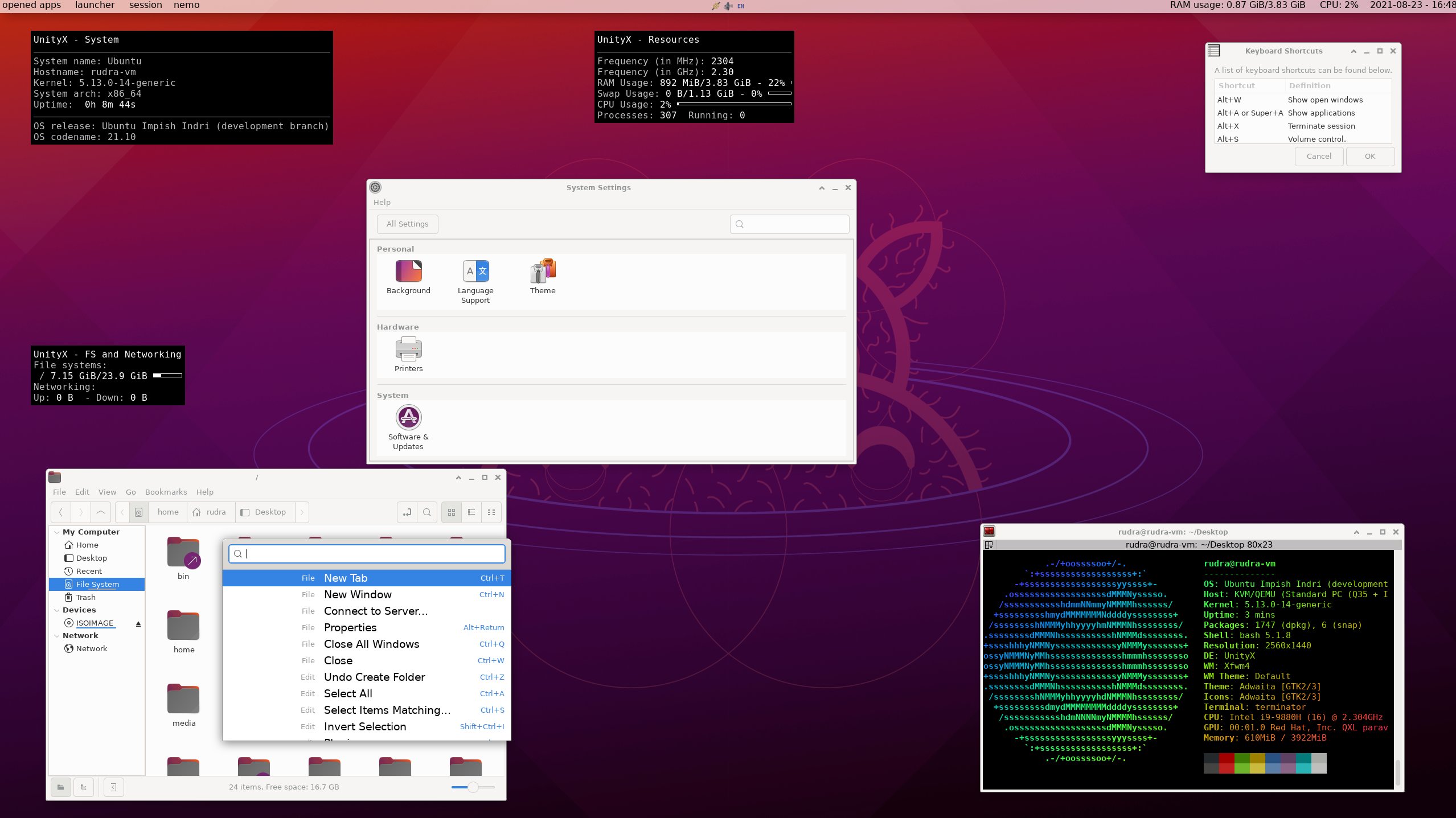 Distribuição Linux UnityX Rolling permite experimentar as novidades do ambiente Unity 10