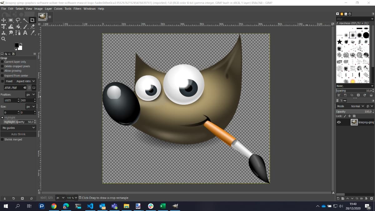GIMP 2.10.32 lançado com suporte para arquivos TIFF CMYK(A) de 8/16 bits