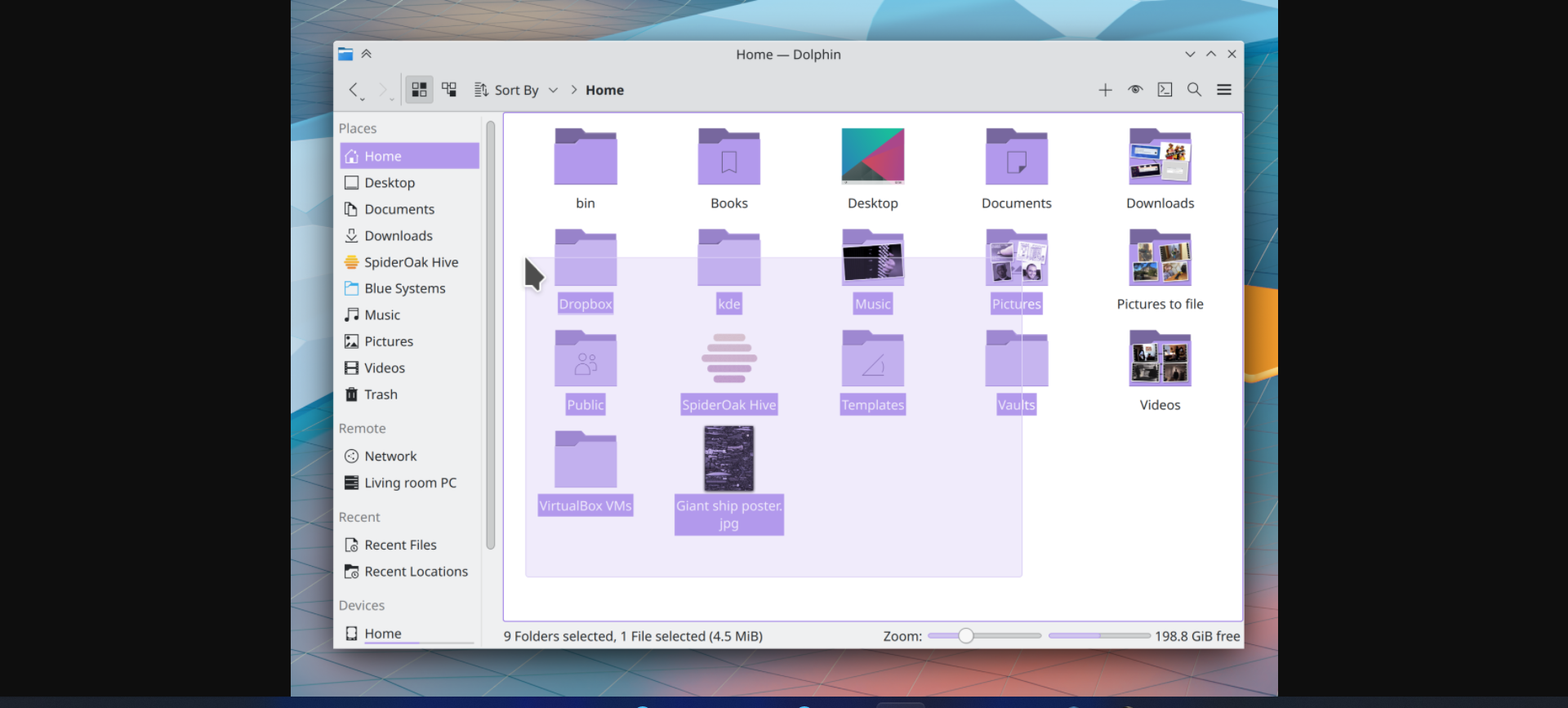 Cor de destaque chega às pastas KDE Plasma e Breeze