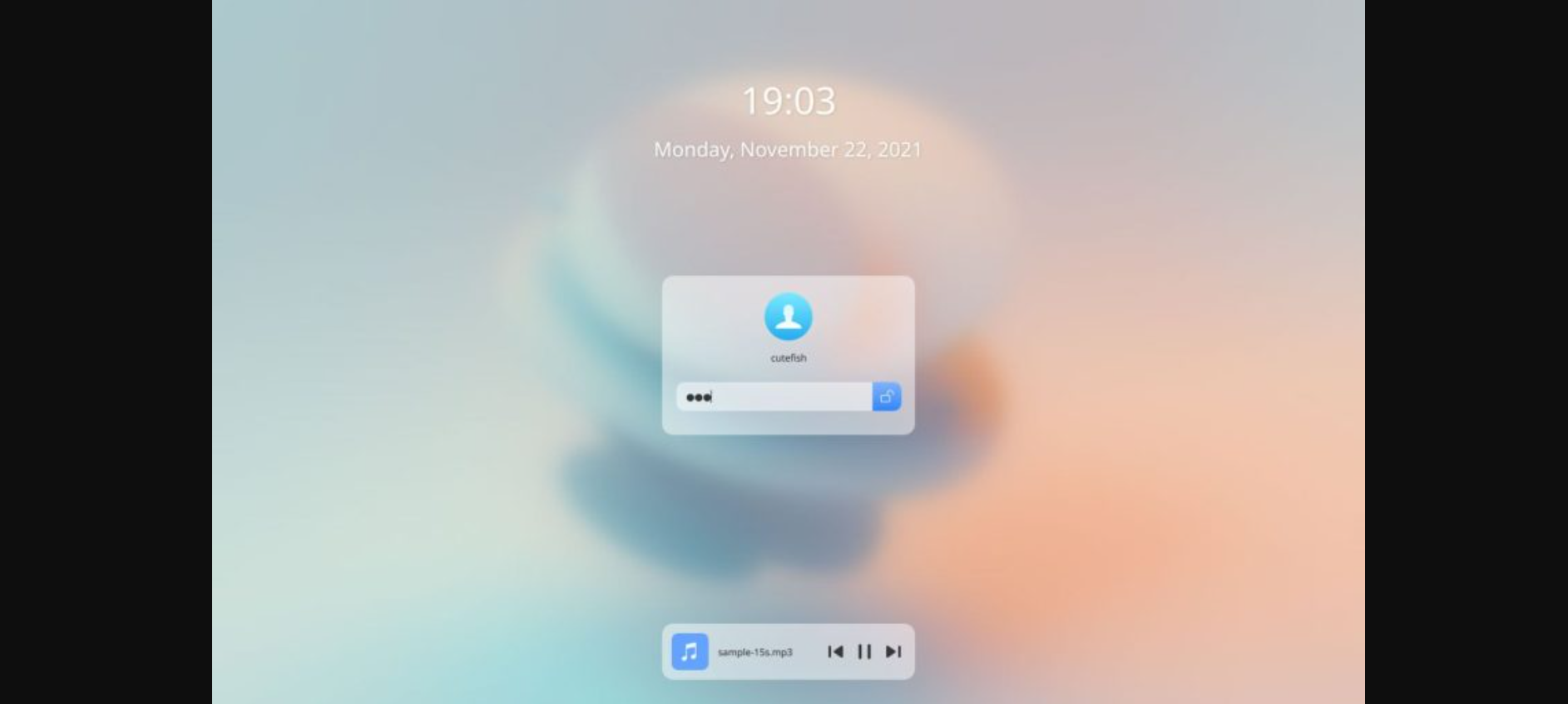 Distribuição Linux Cutefish OS 0.6 Beta lançada com controles de tela de bloqueio