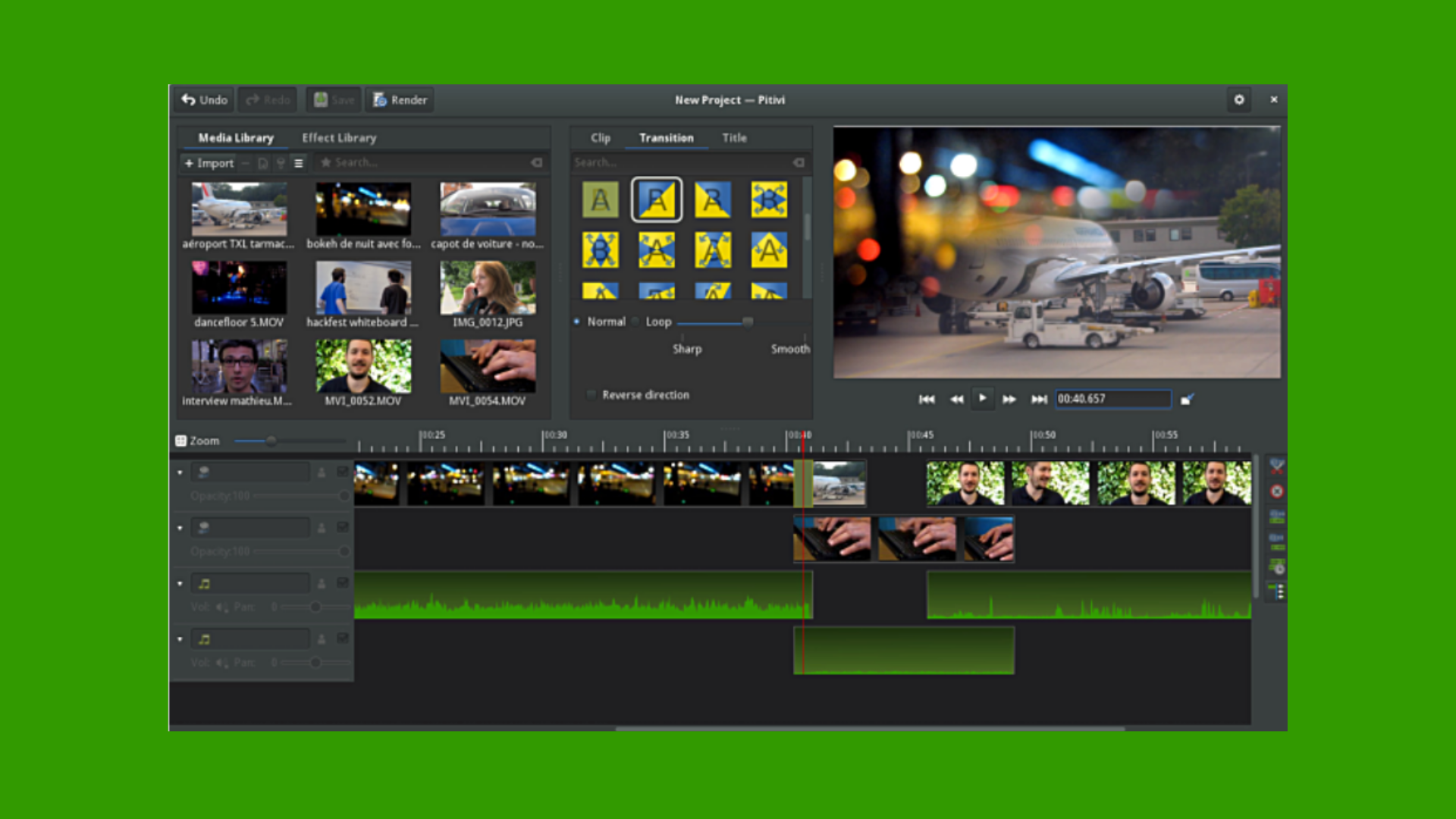Editor de vídeo Pitivi 2023.03 traz de volta o autoaligner e adiciona formas de onda de áudio mais precisas