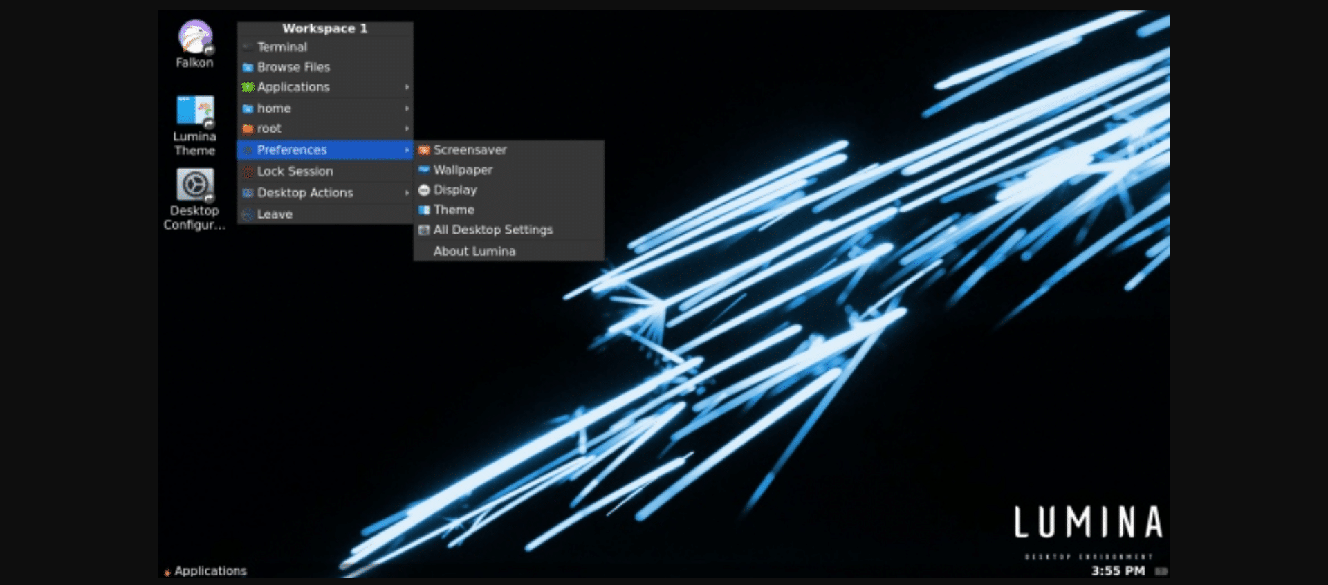 Lumina 1.6.2 lançado com Qt-Powered licenciado BSD