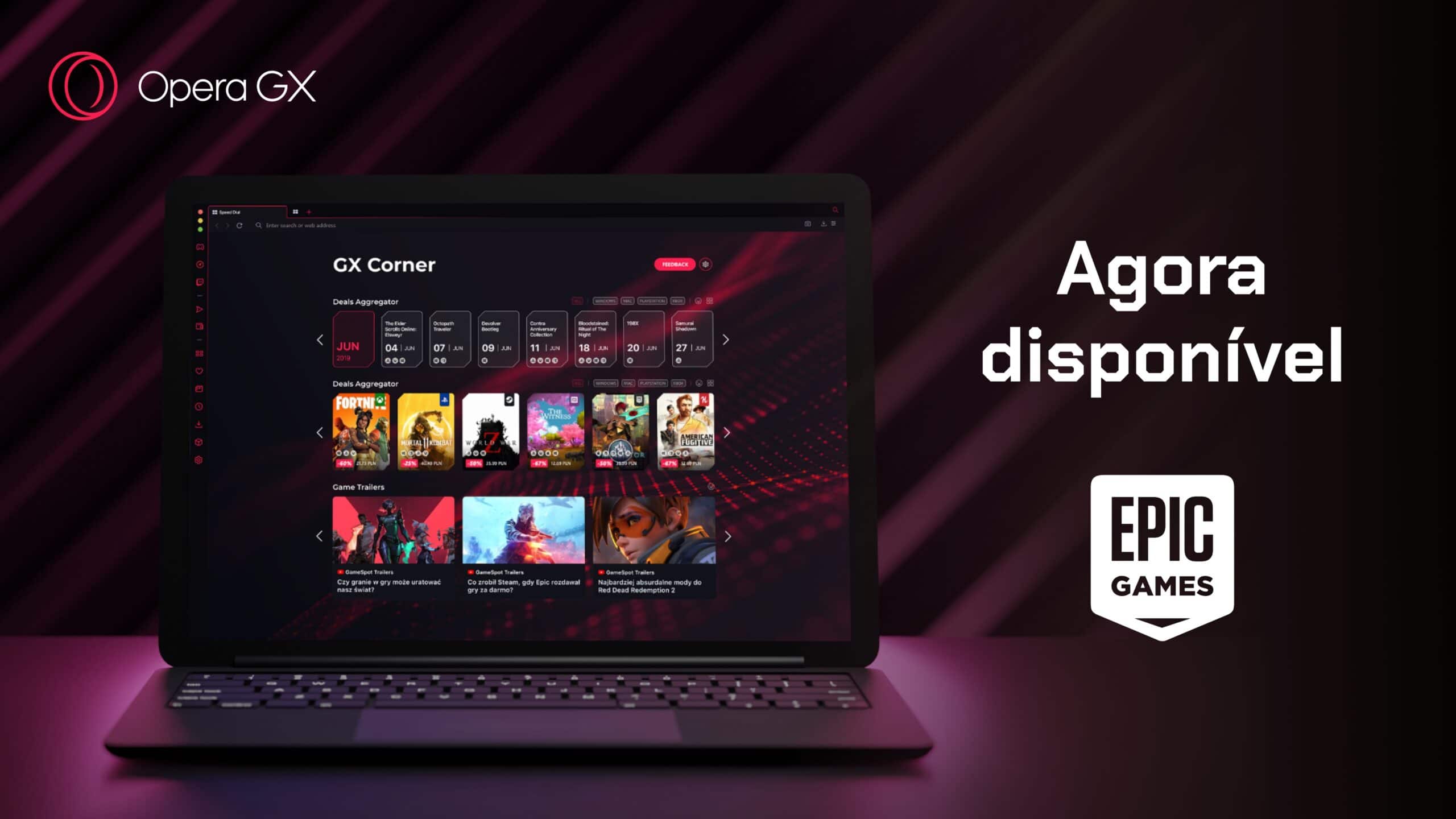 Opera GX [NASDAQ: OPRA] se junta à Epic Games Store, tornando-se o primeiro navegador da web para gamers disponível na loja. Com seu conjunto de recursos exclusivos, incluindo RAM, CPU e limitadores de largura de banda de rede, bem como uma aparência e sensação exclusivas com tema de jogos, incluindo música de fundo adaptável, o Opera GX é o ajuste perfeito para gamers no metaverso da Epic. Os jogadores também têm acesso ao GX Corner, um recurso exclusivo do Opera GX com um calendário de lançamentos, informações e notícias sobre jogos. Com o Opera GX, Opera adaptou seu inovador navegador web para expandir sua presença em jogos. O Opera GX traz a experiência de jogo imersiva para a navegação, como o primeiro a incluir Twitch, Discord e mensageiros sociais integrados. O GX também suporta efeitos de iluminação RGB dinâmicos em periféricos Razer e Corsair. A comunidade Discord do GX é o maior servidor na categoria de tecnologia com uma audiência de 500 mil membros. “Desde o seu lançamento, a Epic Games Store tornou-se um verdadeiro destino para distribuição de jogos e softwares online, oferecendo aos jogadores a escolha necessária com acesso a várias plataformas de jogos. Na Opera, nossa missão é criar produtos superiores que as pessoas optem por usar e instalar. Essa missão levou ao desenvolvimento do Opera GX, o navegador preferido dos gamers, que decidem torná-lo padrão por seus recursos, aparência e comportamento superiores. O Opera GX é o ajuste perfeito para a Epic Games Store por causa dessa paixão compartilhada de criar opções e permitir uma comunidade de gamers”, disse Annette de Freitas, chefe de desenvolvimento de negócios do Opera Gaming. Lançada em 2018 pelo estúdio por trás do Fortnite, a Epic Games Store conecta 62 milhões de jogadores ativos mensais aos títulos que eles desejam. O Opera GX está disponível para download para Windows e Mac na Epic Games Store, mais informações neste link. Sobre Opera Gaming Opera é um inovador global da web. Os navegadores, produtos de notícias e soluções de tecnologia financeira da Opera são a escolha confiável de centenas de milhões de MAU em todo o mundo. A Opera está sediada em Oslo, Noruega e listada na bolsa de valores NASDAQ (OPRA). https://opera.com Em 2018, Opera se tornou o primeiro navegador a adicionar suporte à Web 3 e uma carteira de criptografia integrada. Em 2019, a Opera lançou o Opera GX, que teve um tremendo crescimento no ano passado, com uma base de usuários de mais de 13 milhões de jogadores ativos mensais altamente engajados. O Opera GX continua a receber altas classificações (4,7 de 5,0), e seu servidor Discord rapidamente se tornou o número um na comunidade Science & Tech com 500 mil membros. Em junho de 2021, o Opera GX ficou disponível em dispositivos móveis como o primeiro navegador móvel do mundo projetado para gamers. Em janeiro de 2021, a Opera adquiriu a YoYo Games, desenvolvedora por trás do GameMaker Studio 2. Sobre Epic Games Fundada em 1991, a Epic Games é uma empresa americana fundada pelo CEO Tim Sweeney. A empresa está sediada em Cary, Carolina do Norte, Estados Unidos, e possui mais de 40 escritórios em todo o mundo. Hoje, a Epic é uma empresa líder em entretenimento interativo e fornecedora de tecnologia de mecanismo 3D. A Epic opera o Fortnite, um dos maiores jogos do mundo, com mais de 350 milhões de contas e 2,5 bilhões de conexões de amigos. A Epic também desenvolve o Unreal Engine, que alimenta os principais jogos do mundo e também é adotado em setores como cinema e televisão, arquitetura, automotivo, manufatura e simulação. Por meio do Unreal Engine, Epic Games Store e Epic Online Services, a Epic fornece um ecossistema digital de ponta a ponta para desenvolvedores criarem, distribuírem e operarem jogos e outros conteúdos.