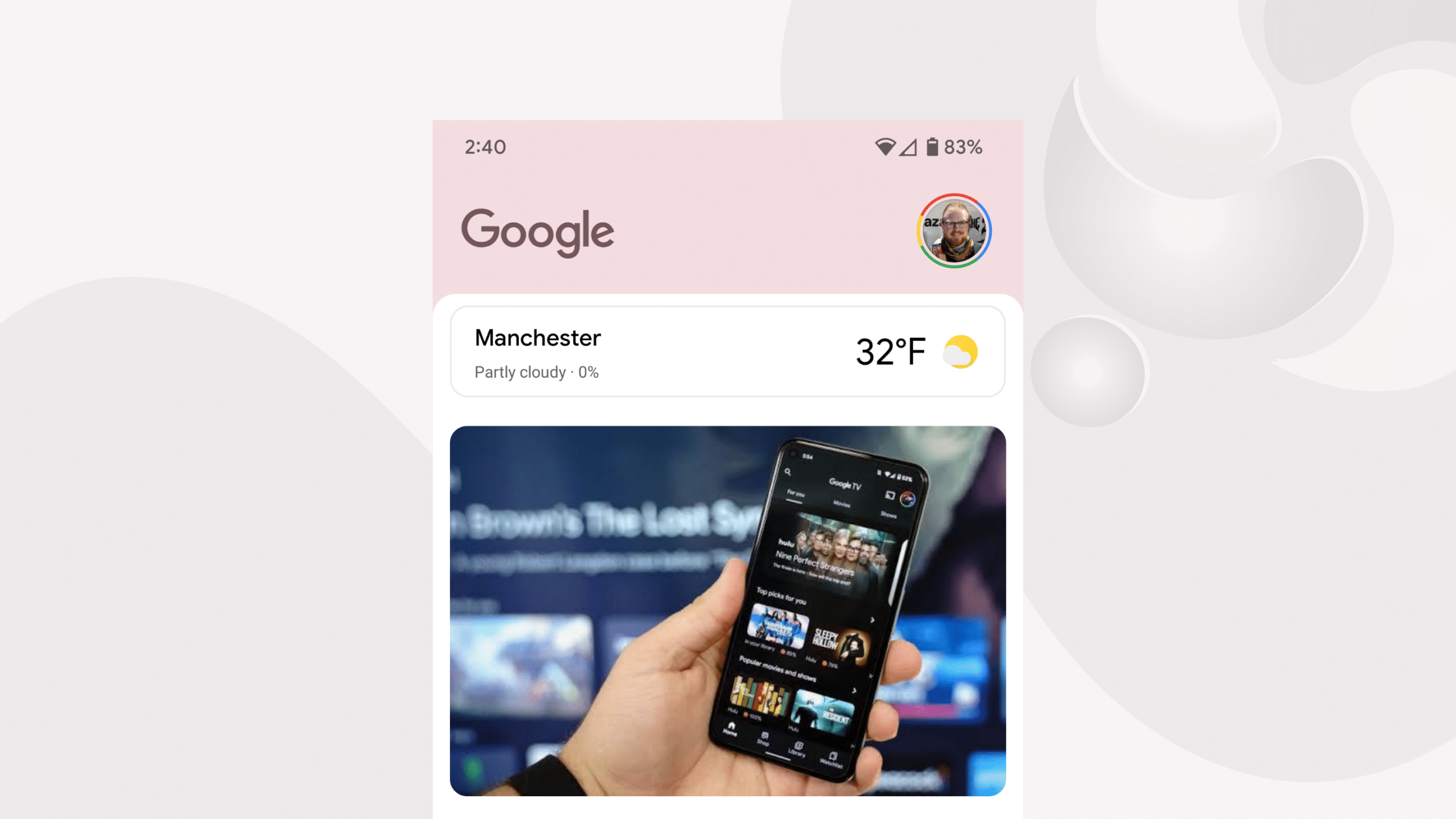 google-discover-testa-expansao-das-informacoes-meteorologicas-na-parte-superior-do-feed