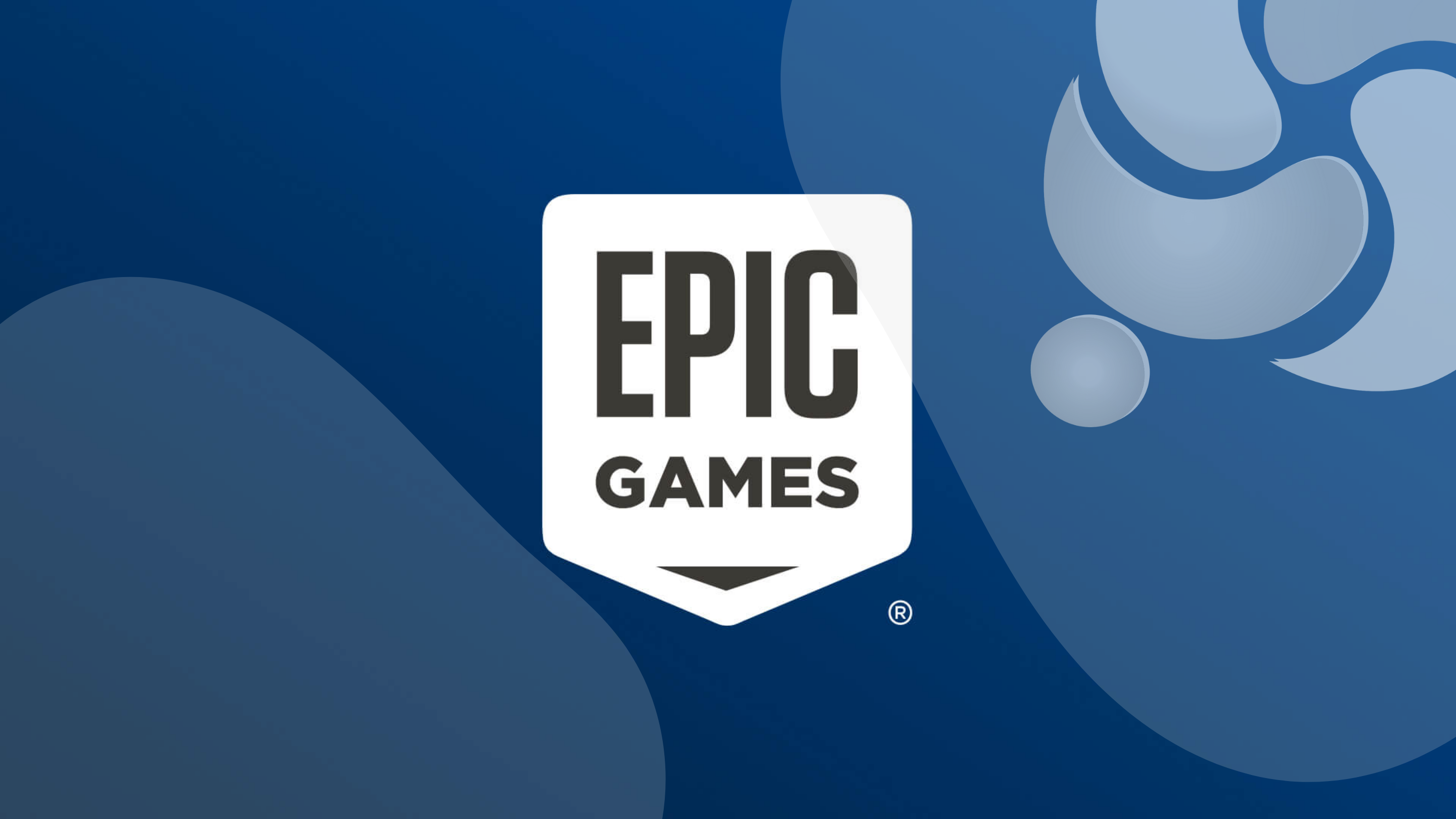 Imagem com a logomarca da Epic Games