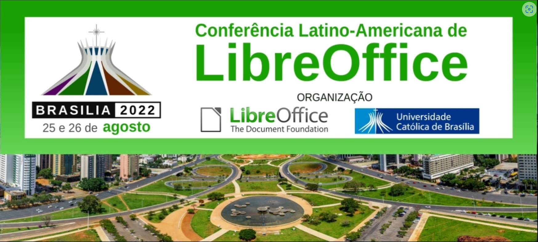 Brasília será palco da Conferência Latino-Americana do LibreOffice Brasil 2022