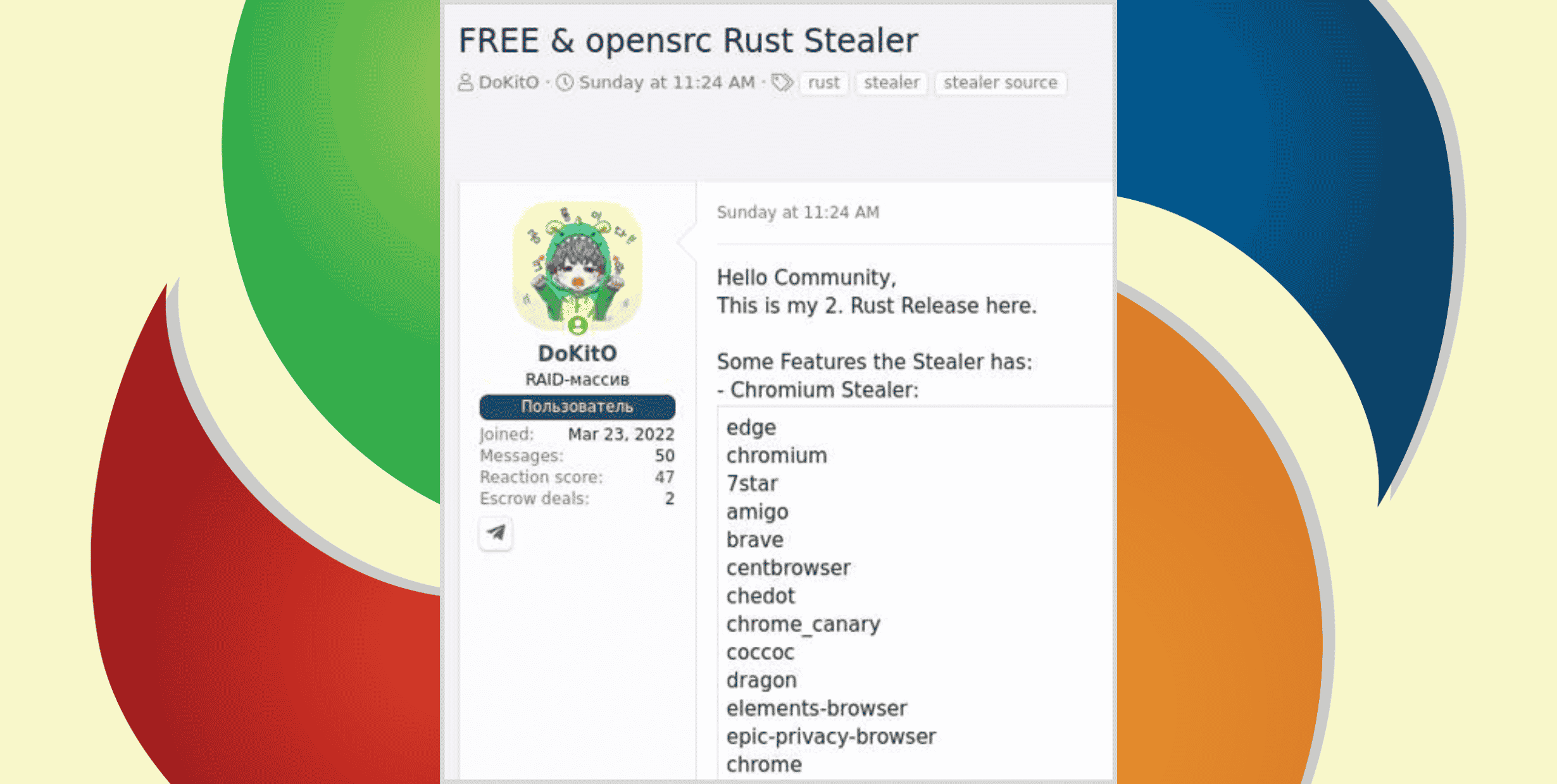 Código-fonte de programa baseado em Rust para roubar informações está em fóruns de hackers