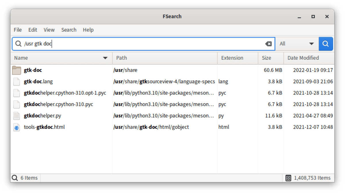 FSearch 0.2 melhora pesquisa e acaba com suporte ao snap