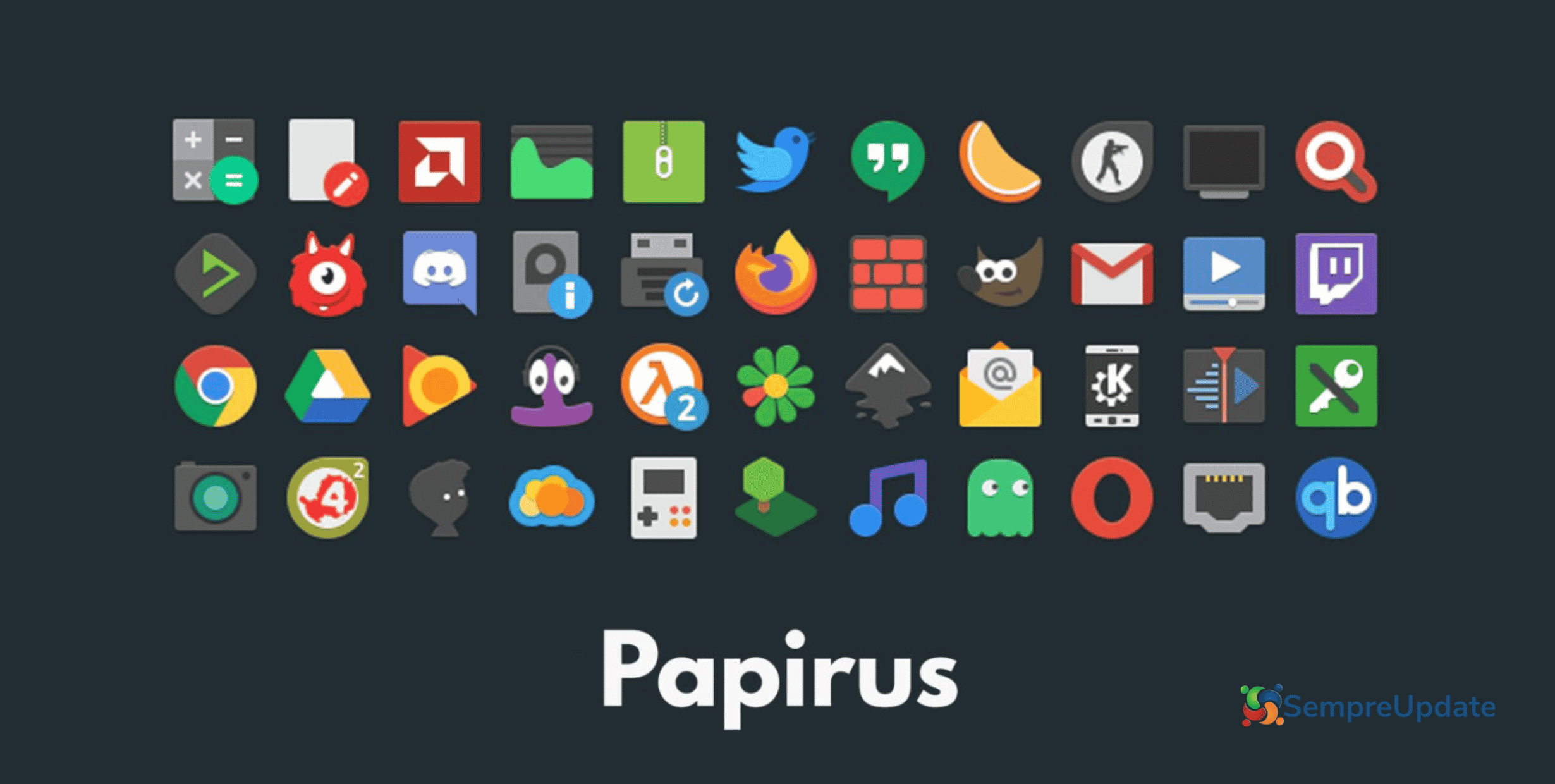 Papirus Icon Pack para Linux recebe nova atualização