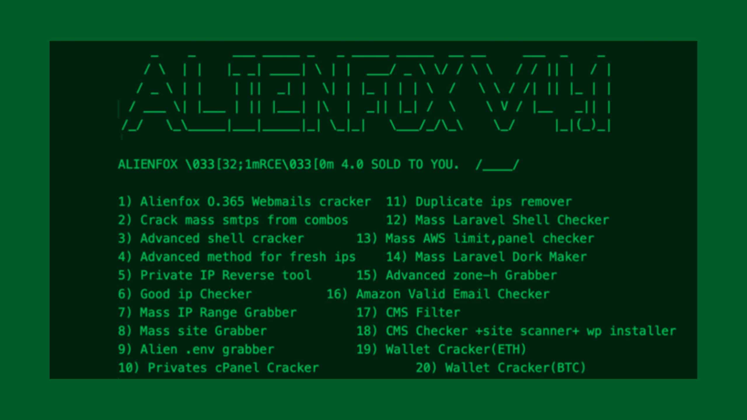 Malware AlienFox renova ferramentas para ataques em massa na nuvem