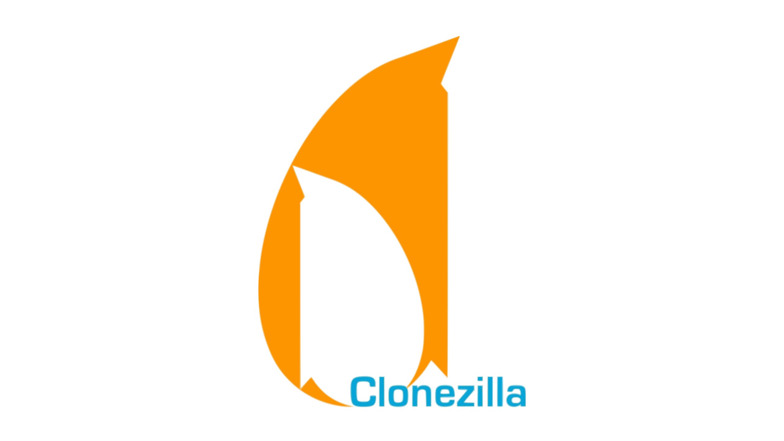 Logo do Clonezilla live com um fundo branco