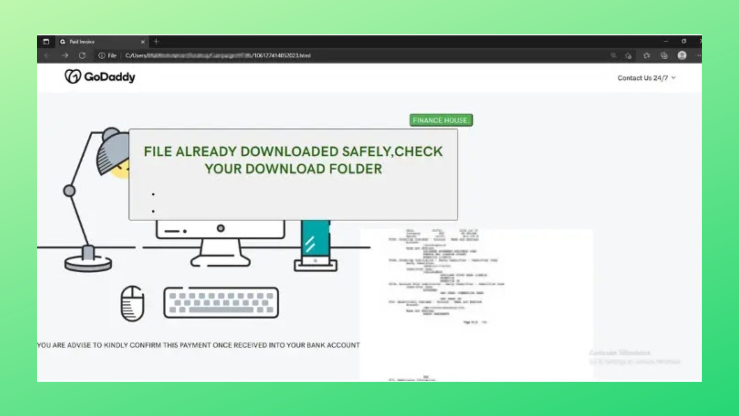cibercriminosos-usam-faturas-falsas-de-reembolso-da-godaddy-para-entregar-malware-invicta
