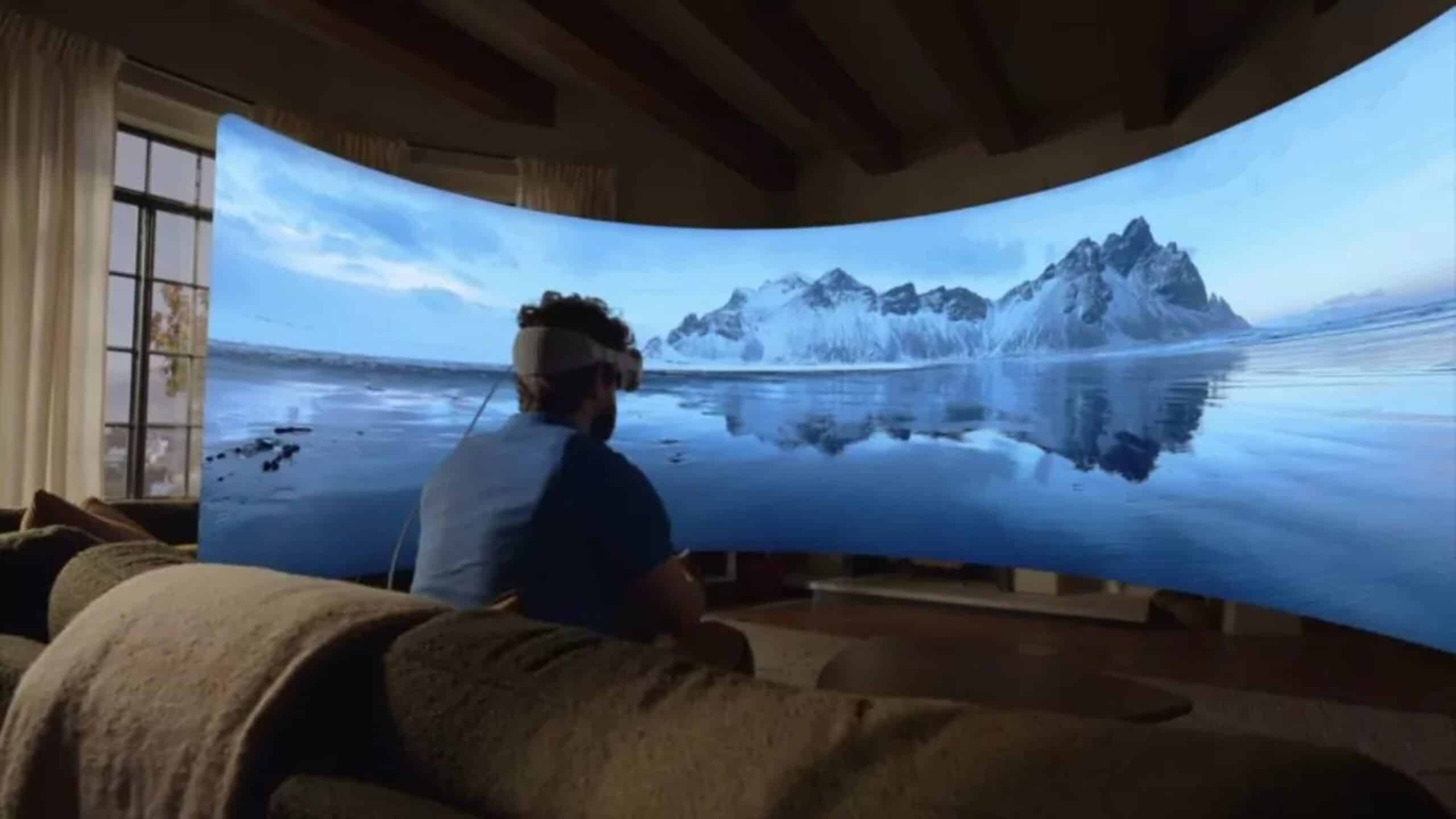 Imagem de home usando o Vision Pro