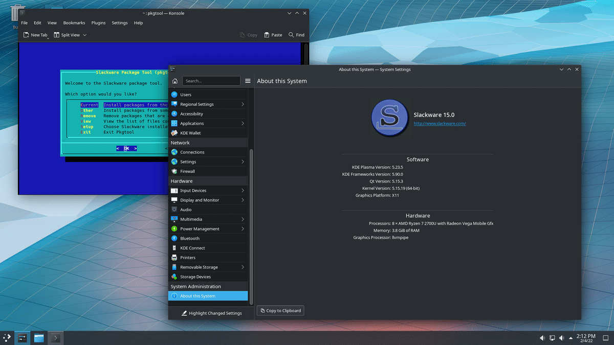 Slackware 15.0 screenshot
