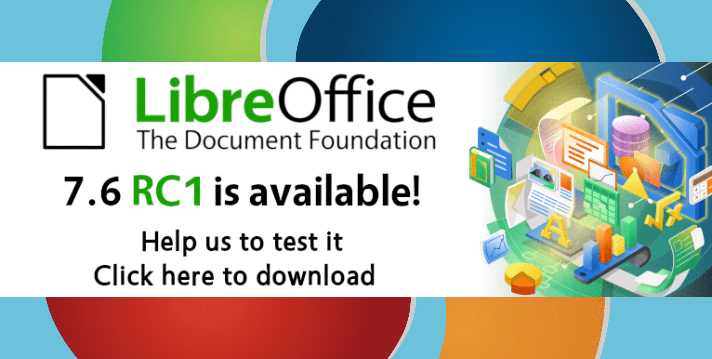 LibreOffice 7.6 RC1 disponível para testar os novos recursos da suíte Office de código aberto
