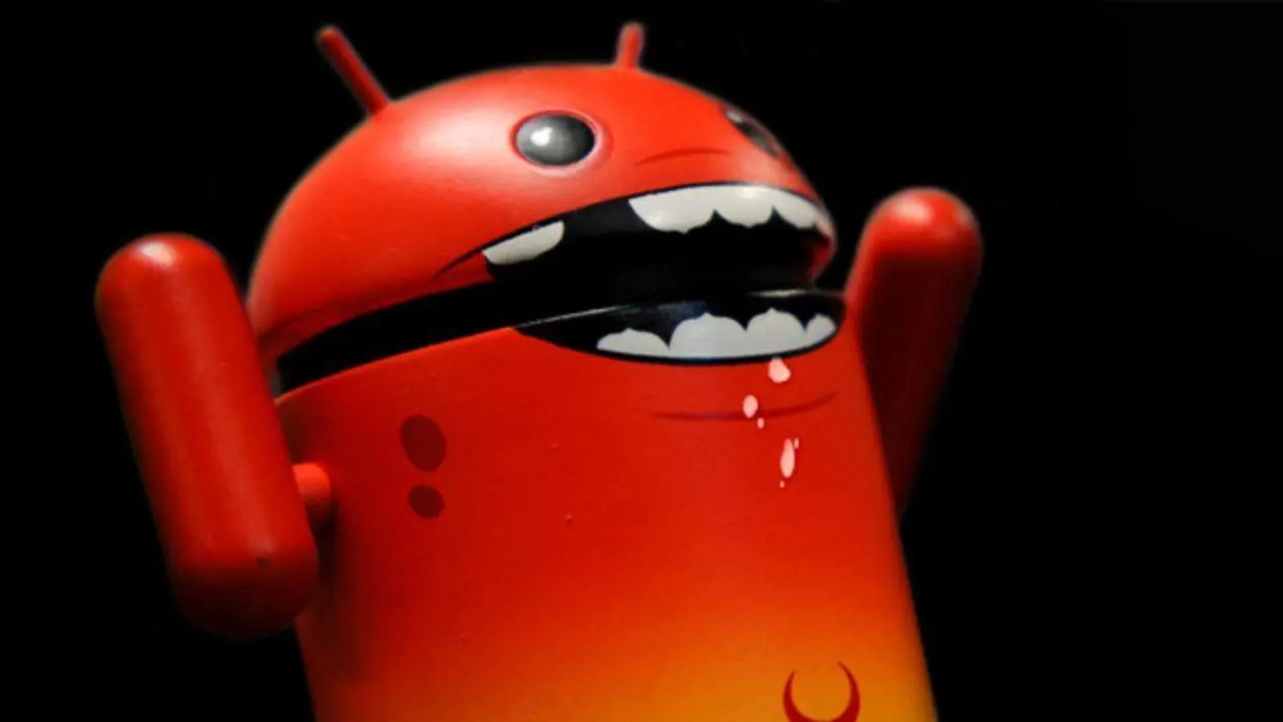 Imagem do Android na cor vermelha