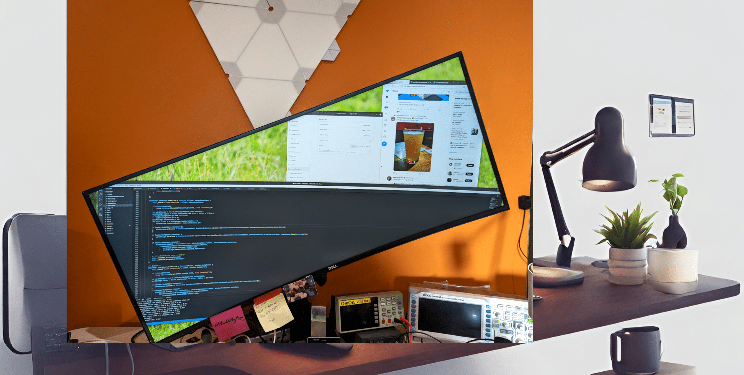 Linux é o único sistema operacional que suporta o modo diagonal de monitor