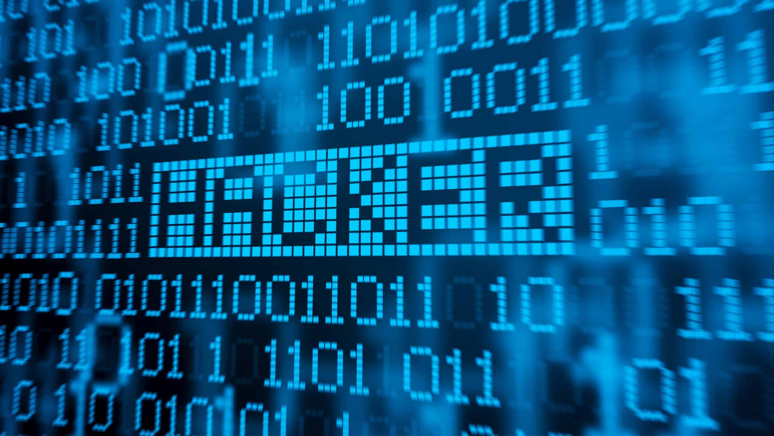 Imagem com o nome hacker em destaque