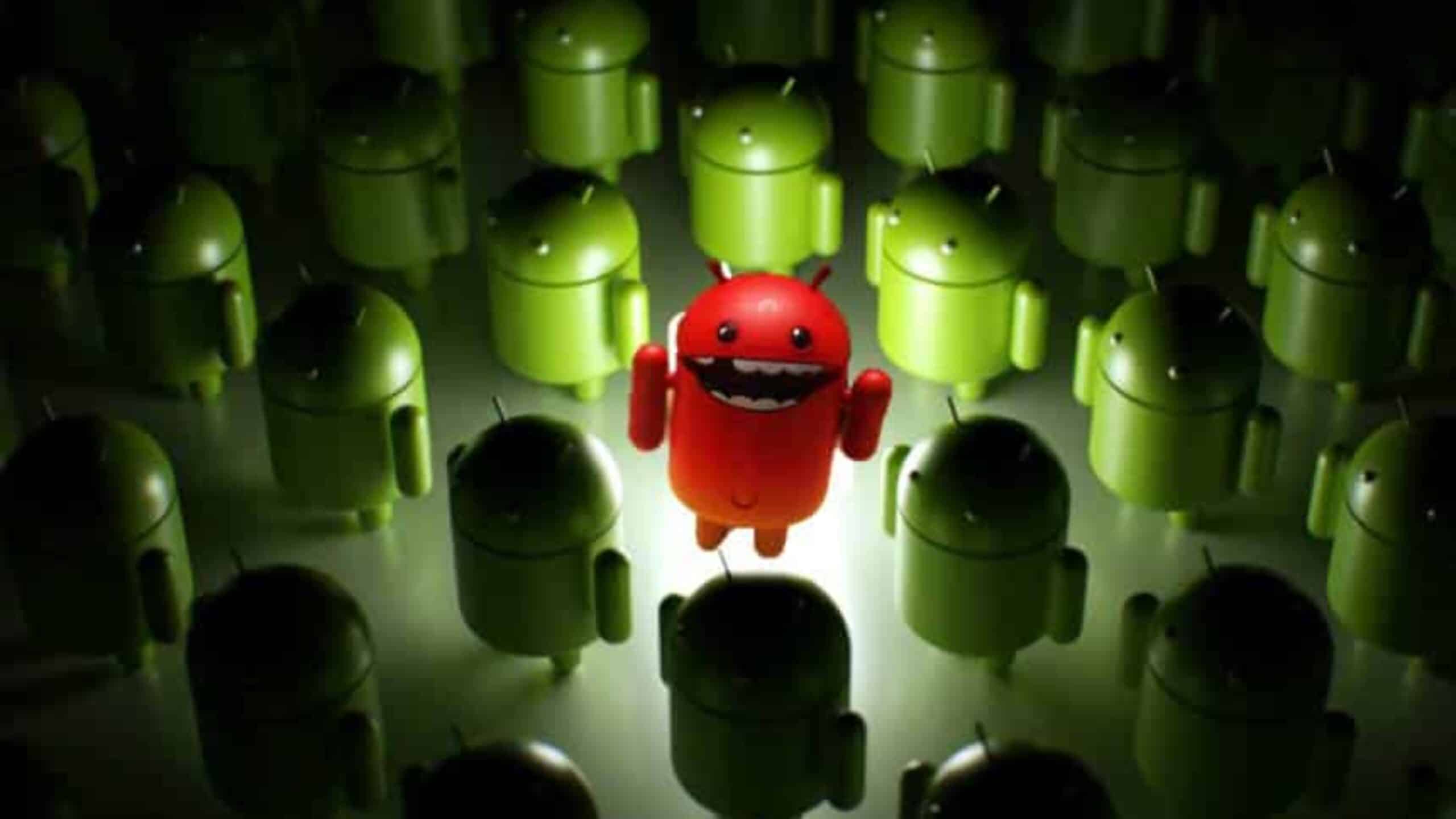 Imagem com Android vermelho
