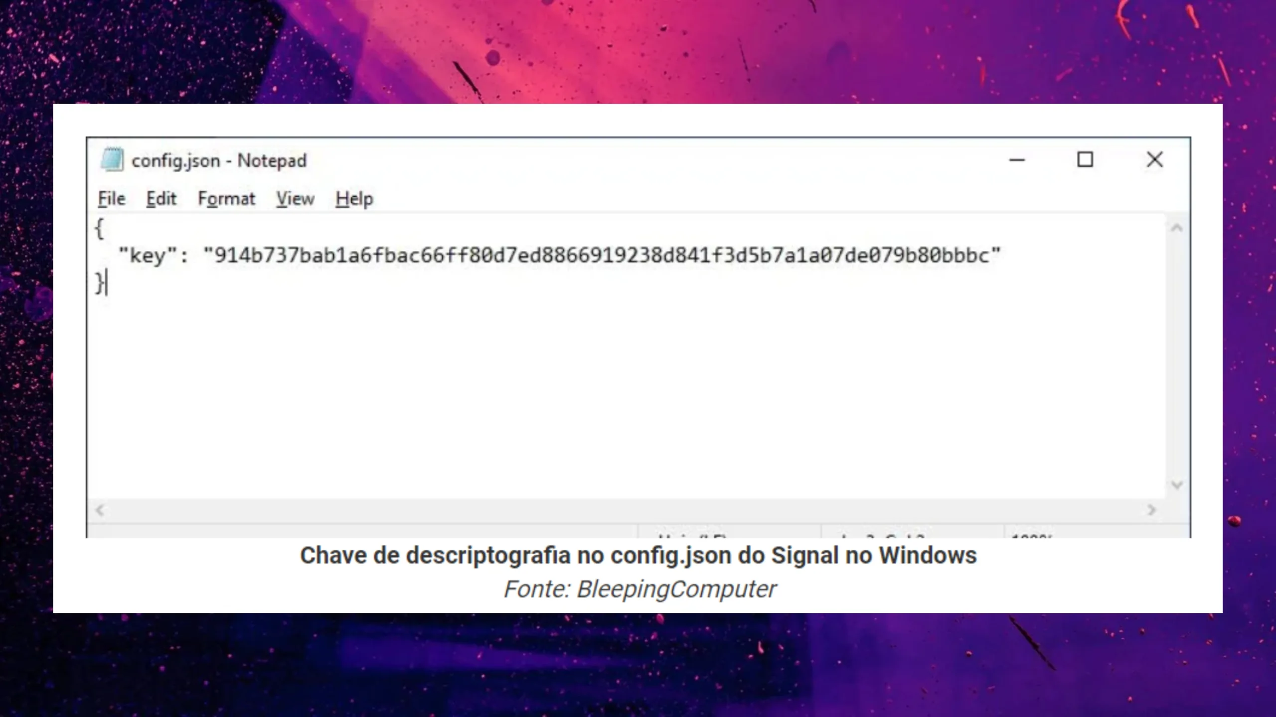 Signal minimiza falha na chave de criptografia e a corrige! 2 Imagem com chave de descriptografia Signal