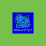 Imagem com a logomarca do Esys Escript com fundo verde
