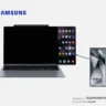 Imagem com um notebook rolável de patente da Samsung