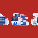 Imagem com representações de programação