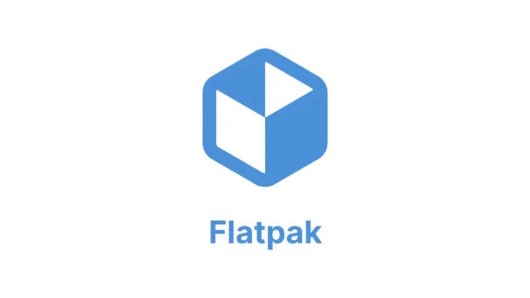 Imagem com a logomarca do Flatpak com fundo branco