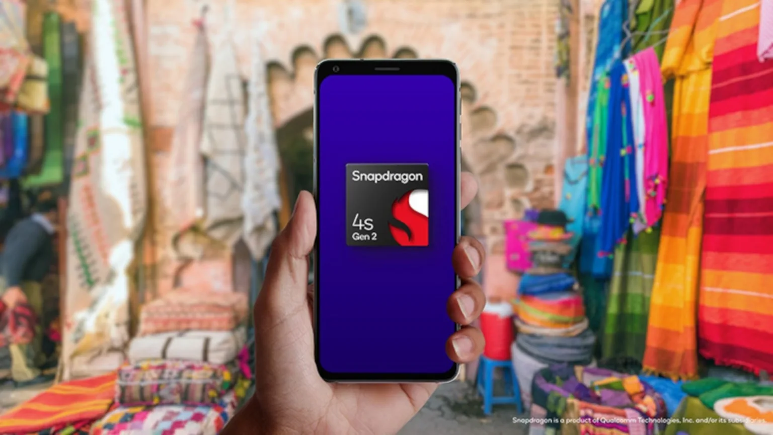 Qualcomm apresenta o novo chipset Snapdragon 4s Gen 2 1 Imagem com celular exibindo o novo chipset da Qualcomm