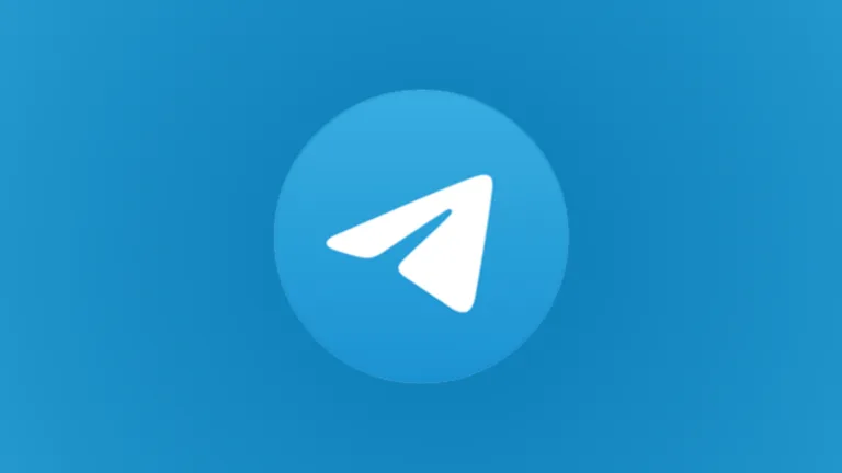 Imagem com alogomarca do Telegram