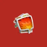 Imagem com a logomarca do KCC com fundo vermelho