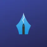 Imagem com a logomarca do Scrivano com fundo azul