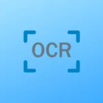 Imagem com o símbolo OCR com fundo azul
