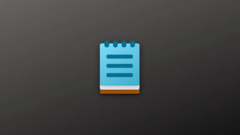 Imagem com a logomarca do Microsoft Notepad