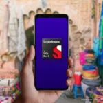Imagem com celular exibindo o novo chipset da Qualcomm