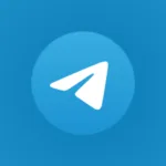 Imagem com alogomarca do Telegram
