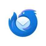 Imagem com a logomarca do Thunderbird com fundo branco