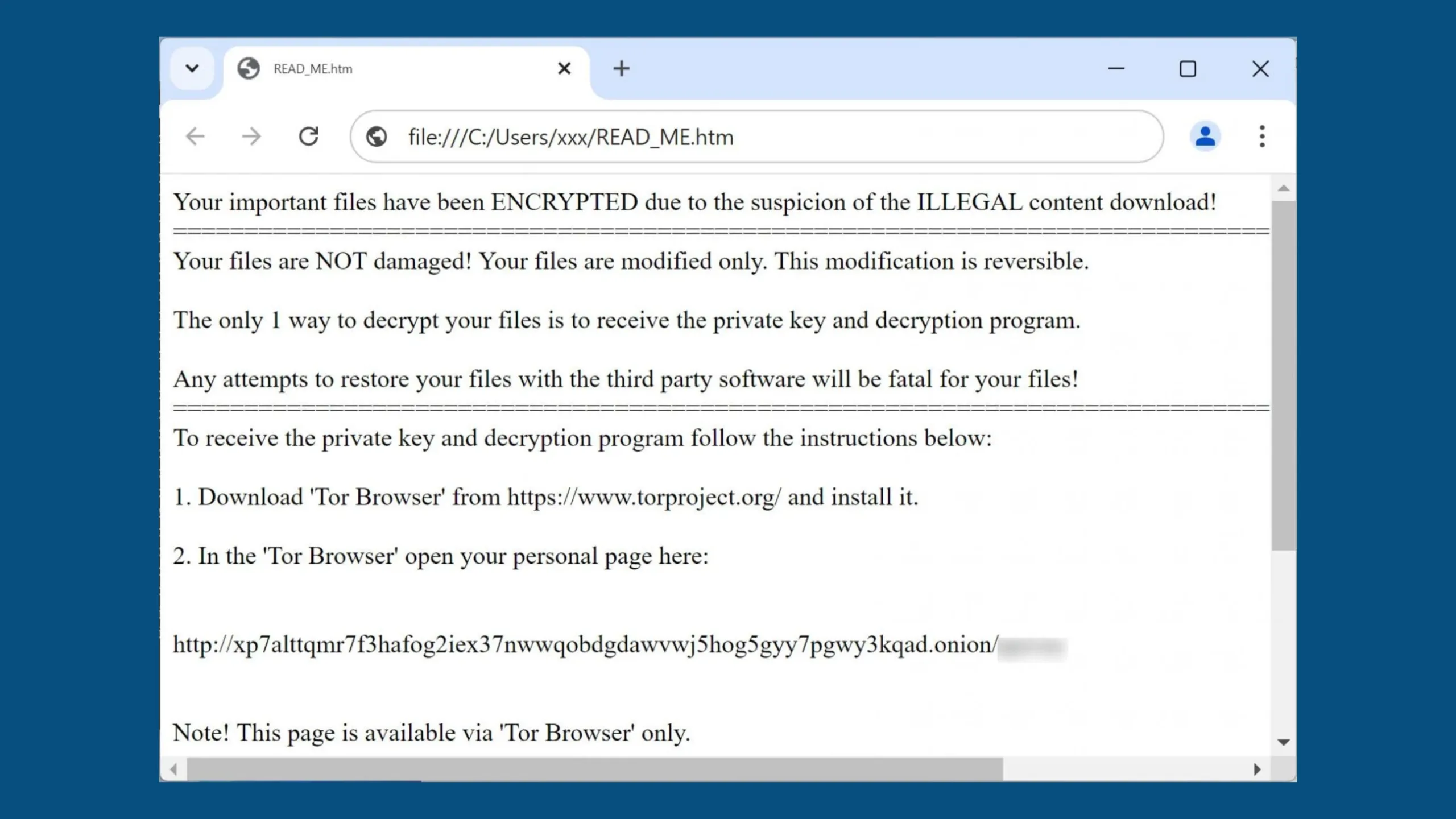 Usuários do mundo inteiro são afetados pelo aumento nos ataques do ransomware Magniber 2 Imagem com Nota de resgate de Magniber